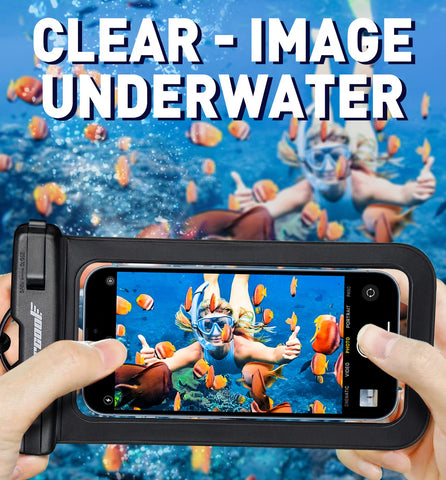 Hiearcool Waterproof Pouch for iPhone, Waterproof Phone Bag Travel Essentials Cruise Accessories Must Haves-4Pack Black