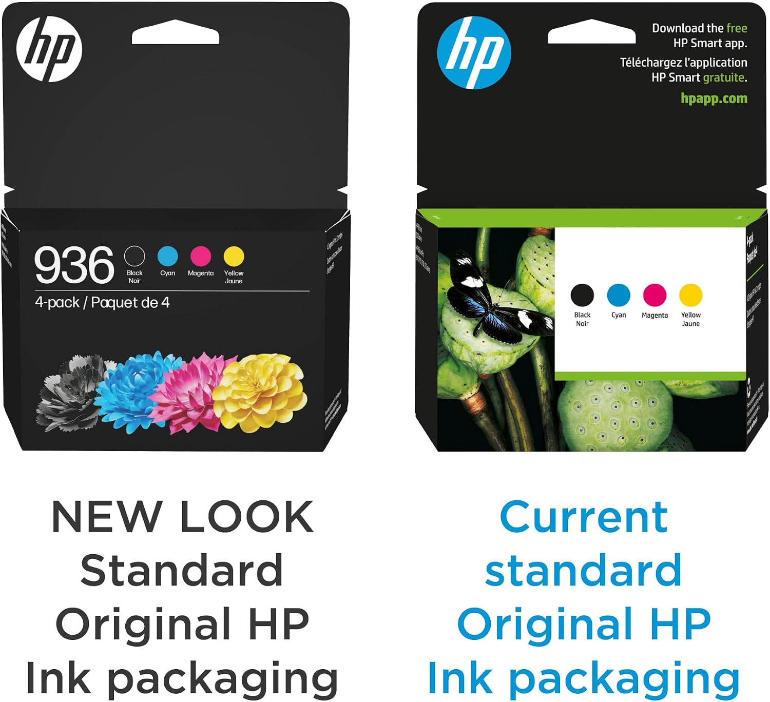 HP 936 Black, Cyan, Magenta, Yellow Ink Cartridges (4-Pack) | Works with OfficeJet 9120, Pro 9110, 9120, 9130, Wide Format 9730 | Eligible for Instant Ink | 6C3Z5LN