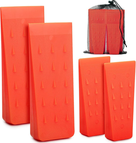 UNCO- Tree Felling Wedges, 4 Pack, 5.5" & 8", Splitting Wedges with Spikes