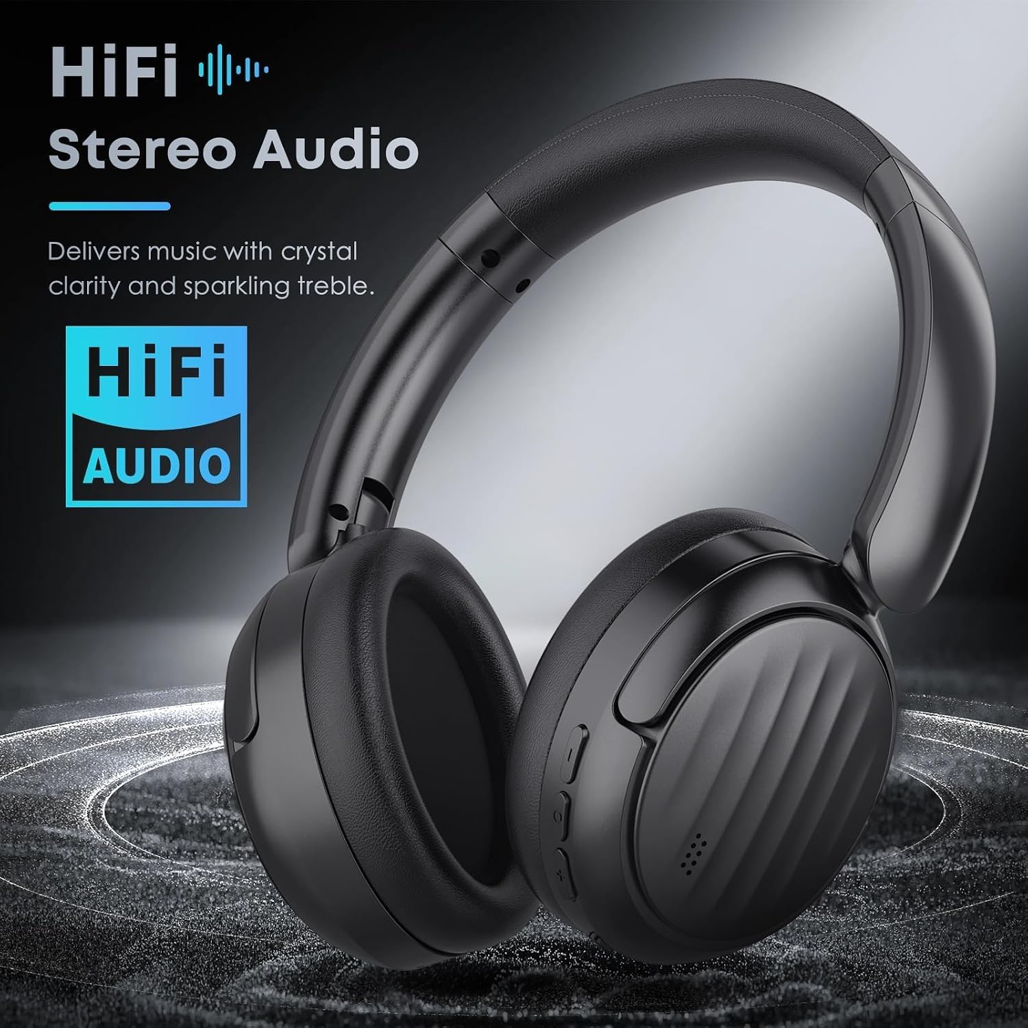 Bluetooth Headphones, Hybrid Active Noise Cancelling Over Ear Headphones