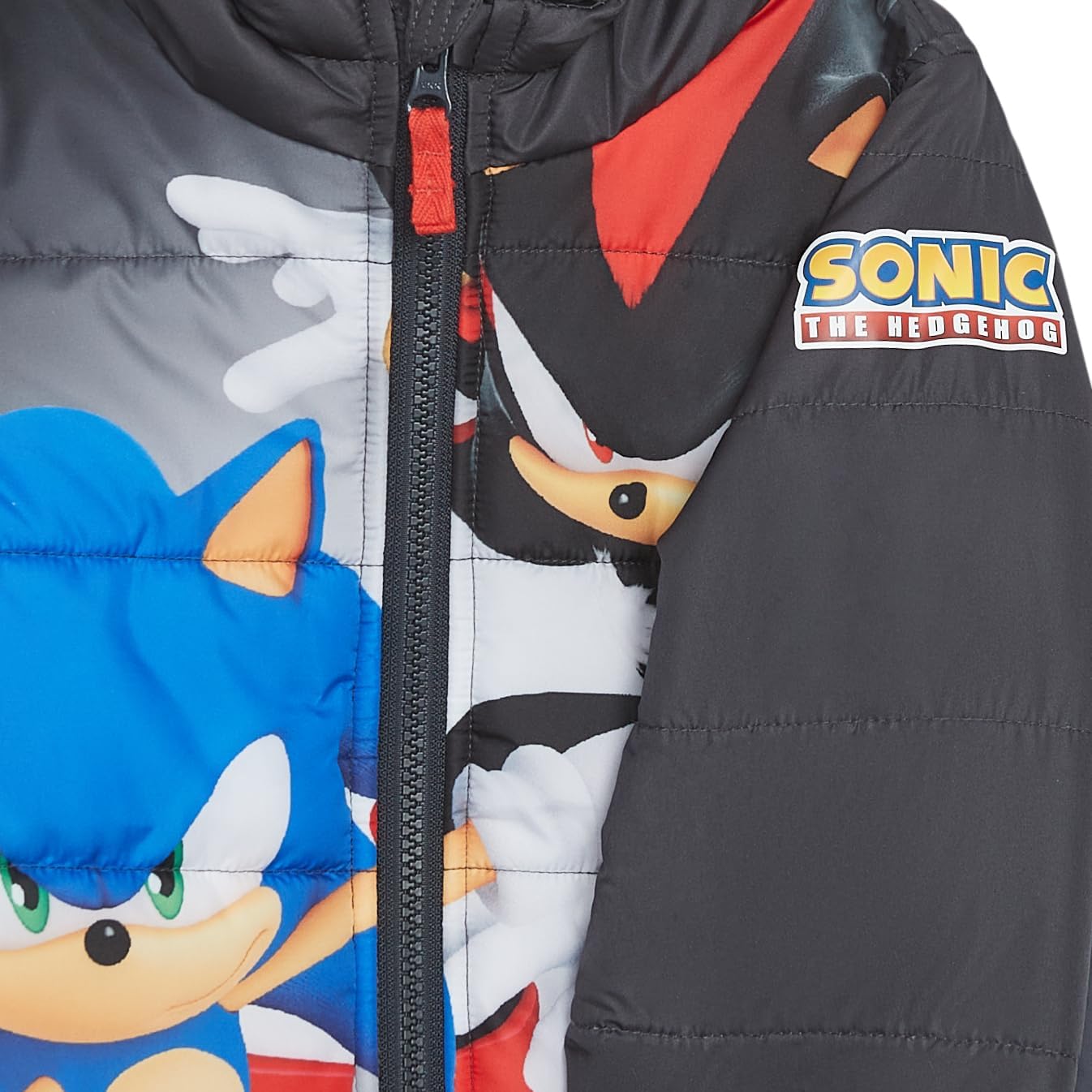 SEGA Sonic the Hedgehog Boys’ Heavyweight Puffer Hooded Bubble Jacket Winter Coat