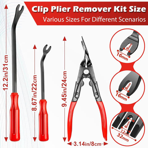 Doaho 7 Pcs Car Trim Removal Tool Kit - Red