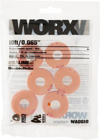 WORX Replacement Spool & Line for String Trimmers, 6 Pack, WA0010