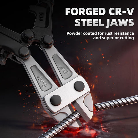 GRENPRO 24 Inch Heavy Duty Bolt Cutter, Chrome Vanadium, Anti-Slip Handle