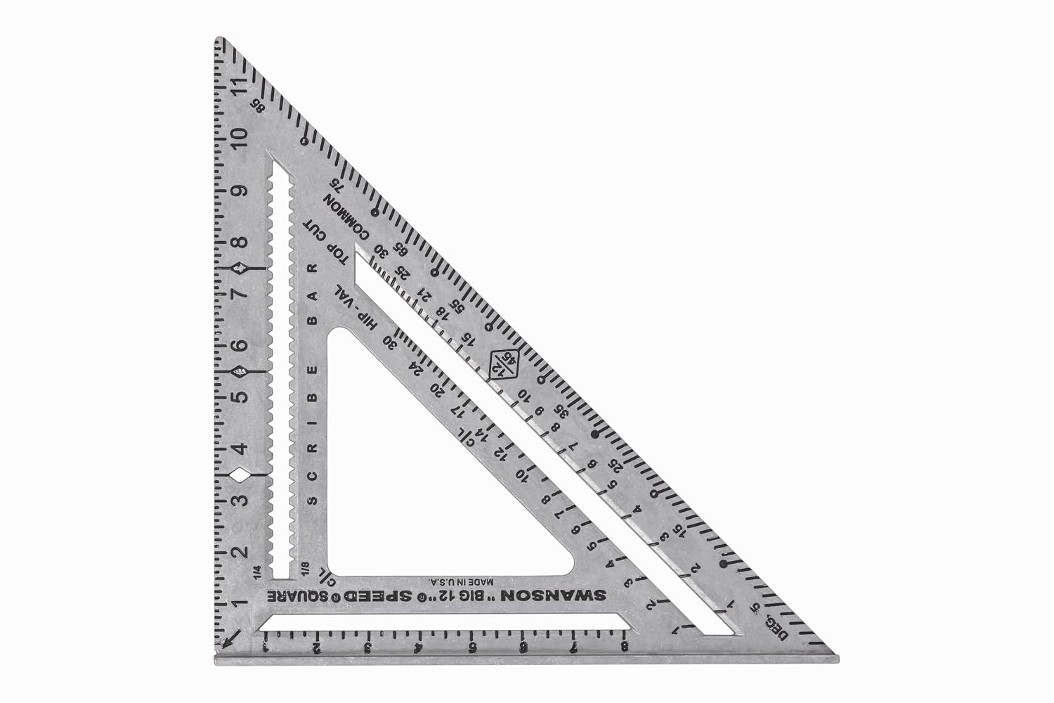 Swanson Tool Co S0107 "Big 12" 12-Inch Speed Square Layout Tool with Blue Book