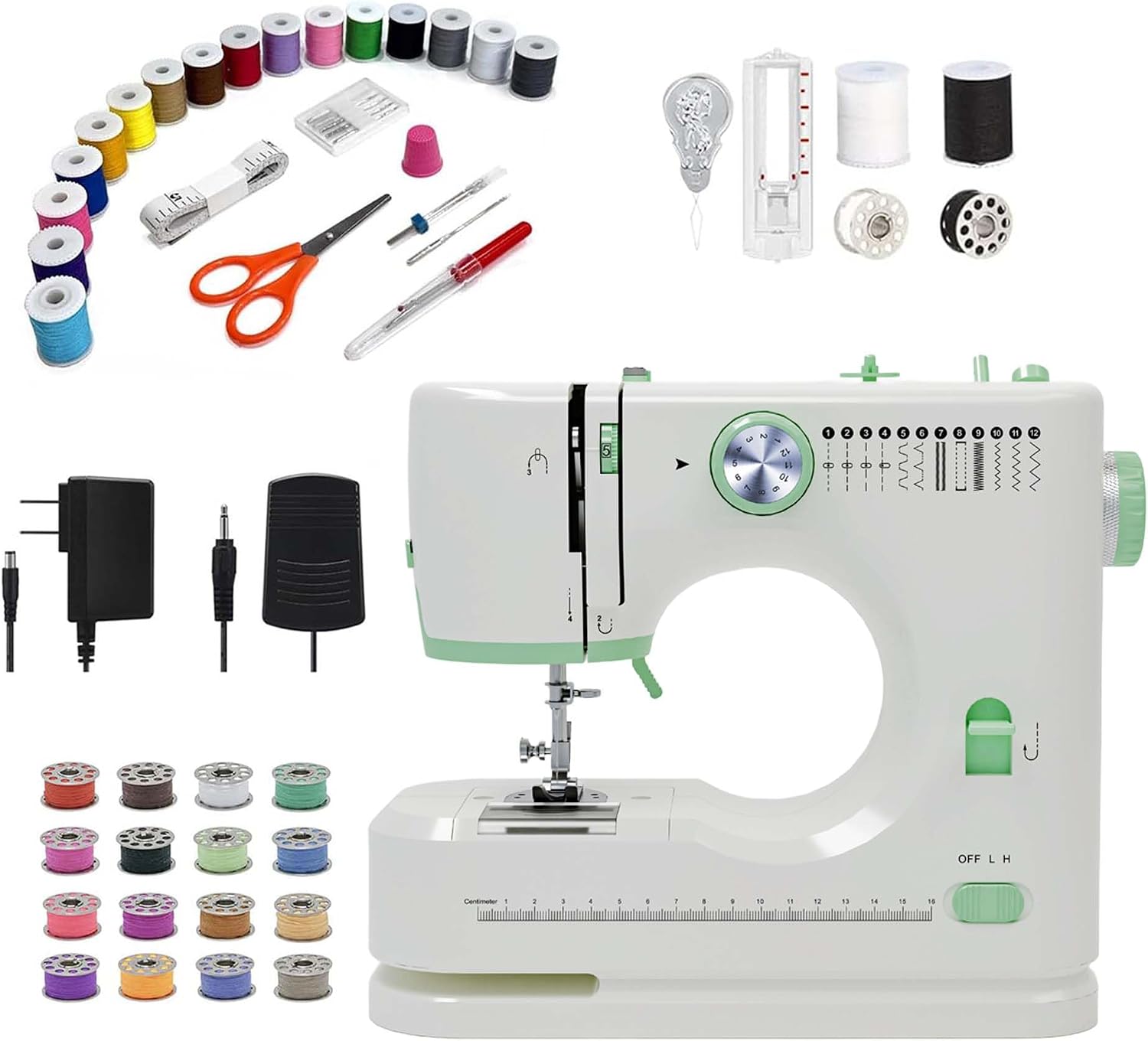 Small Sewing Machine for Beginners, Portable sewing Kit for Light Fabrics