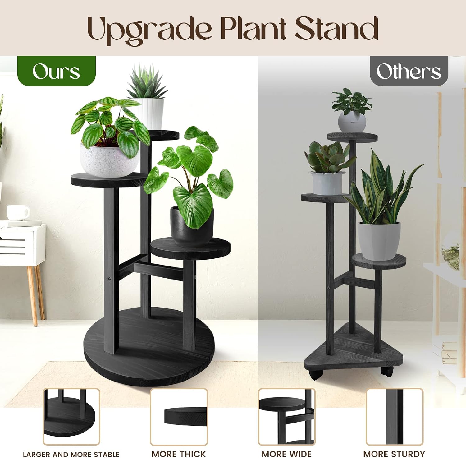 GEEBOBO 3 Tier Plant Stand Indoor