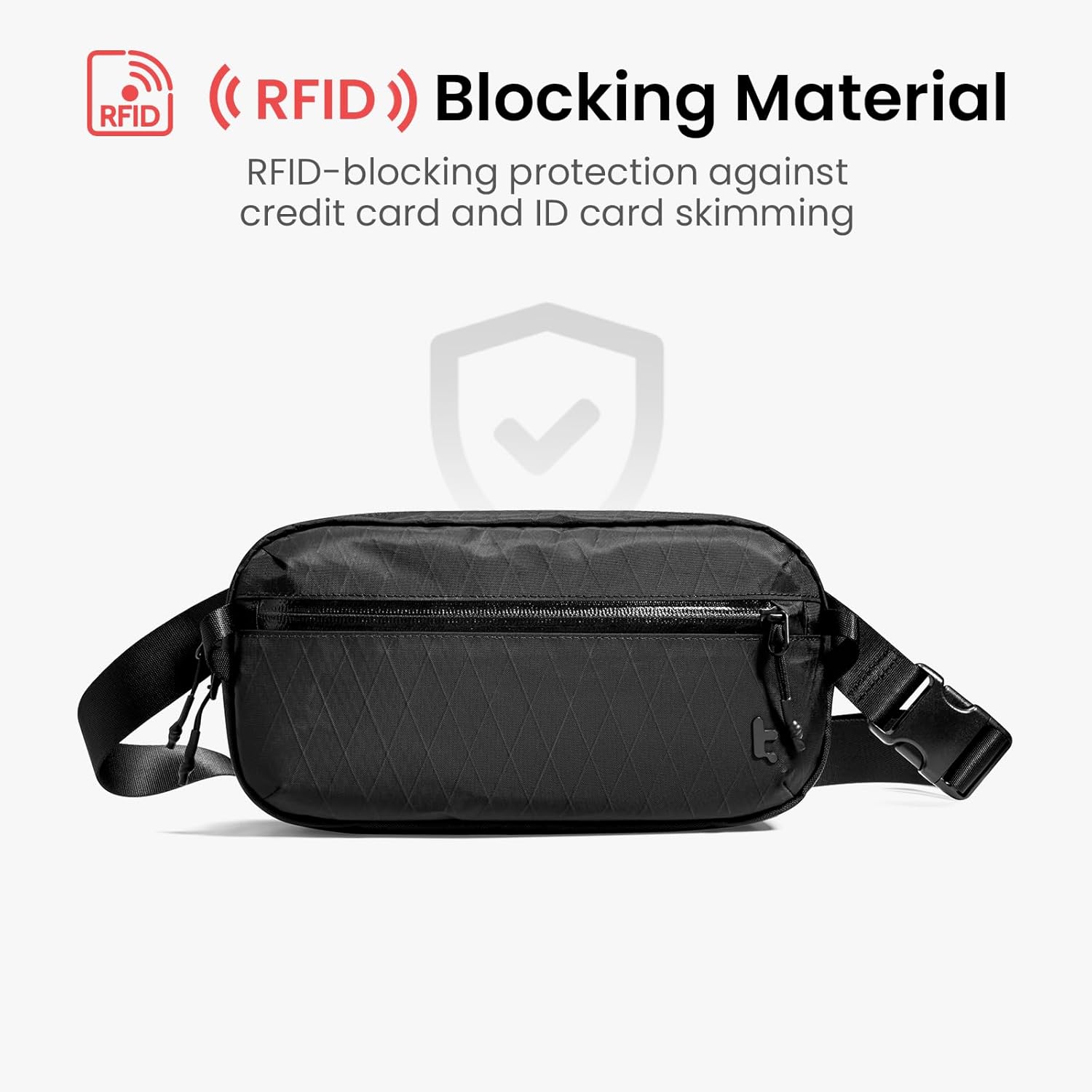tomtoc 3.5L X-Pac Sling Bag with RFID Blocking Crossbody Pack for Men Women