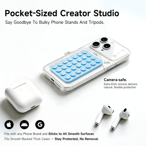 DreamsLink.LC Silicone Double-Sided Suction Phone Mount - Babyblue Small
