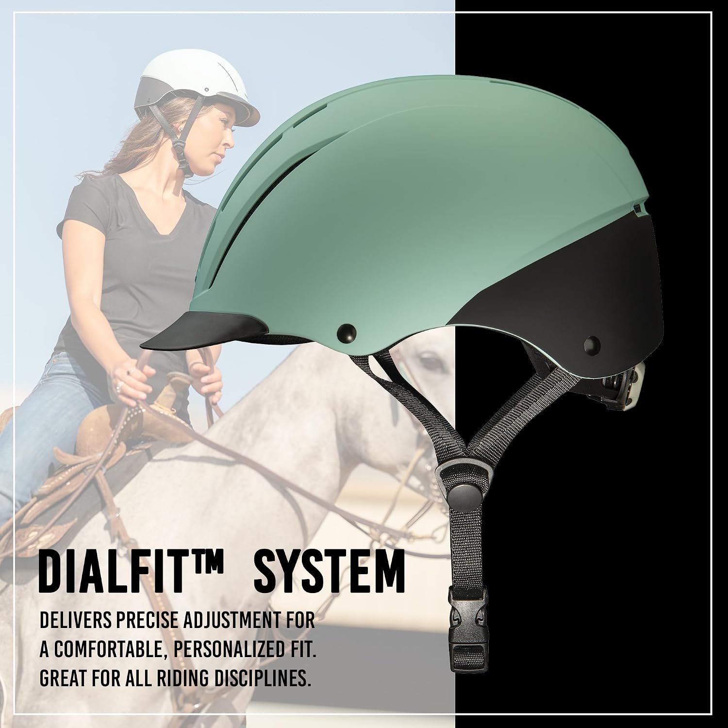 Troxel Spirit Duratec Full Coverage Horse Riding Helmet, Adjustable Fit