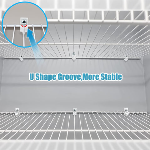 24 Pack Wire Shelf Clips, White Down Wall Clips for Closet Shelves
