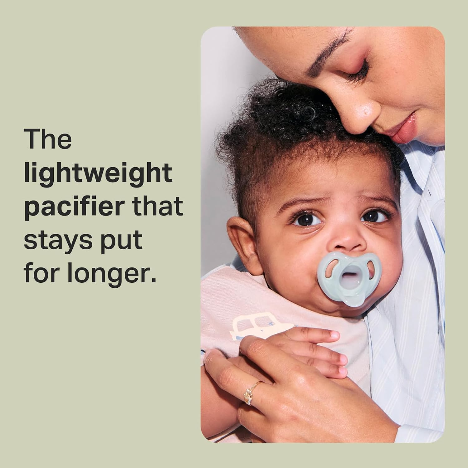 Tommee Tippee Ultra-Light Silicone Pacifier, 0-6 Months Blue & Green