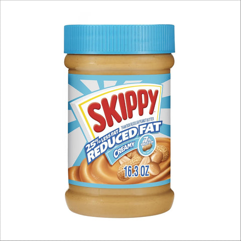 SKIPPY Reduced Fat Creamy Peanut Butter Spread, 16.3 Ounce (Pack of 12)
