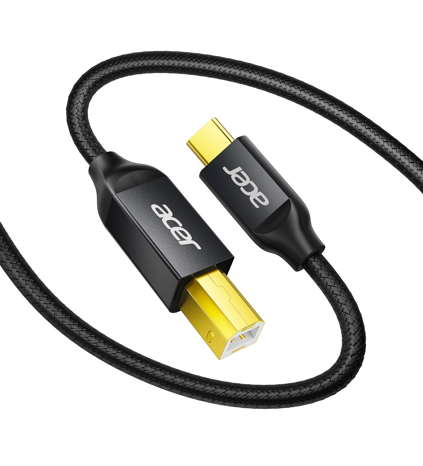 Acer USB B to USB C Cable 3.3FT, Nylon Printer Cable for Printer & MIDI