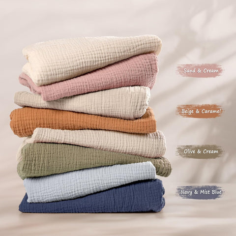 lulumoon Muslin Bassinet Sheets 33x17 Fitted for Halo & Hourglass, Oval Pad