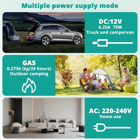 SMETA Propane Freezer, 2.4 Cu.Ft 3 Way Deep Chest Freezer Gas/110V/12V with Lock LPG AC/DC for Off Grid Cabin Outdoor Camping RV Garage Black