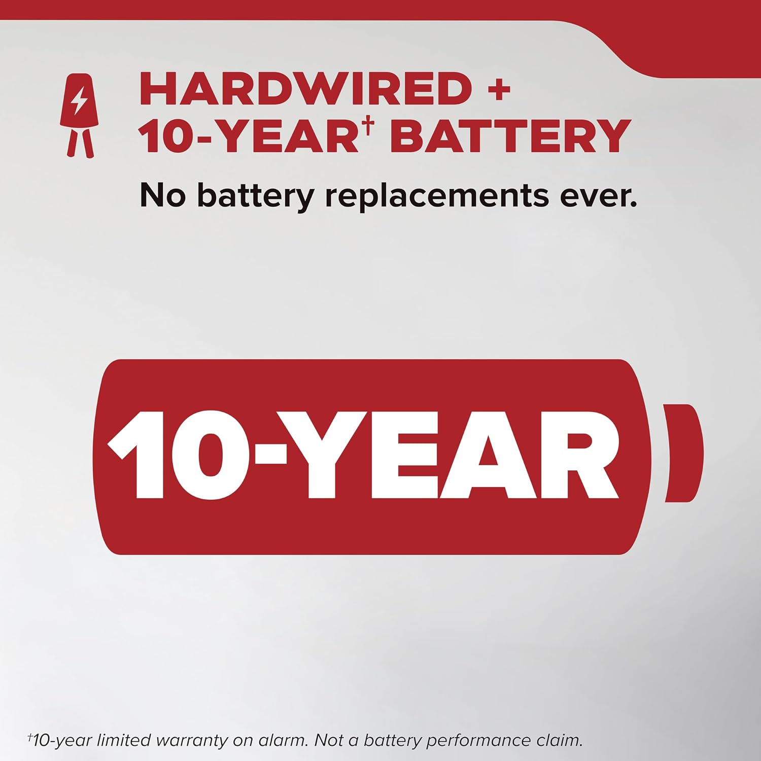 Kidde Smoke Detector, Hardwired & 10-Year Battery Backup, 20SA10, 1 Pack