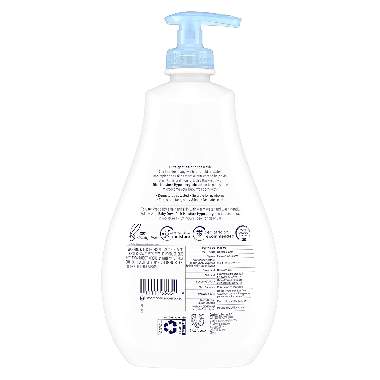 Baby Dove Sensitive Skin Care Baby Wash For Baby Bath Time Rich 20 oz