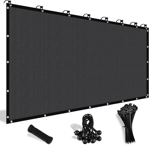 Shade&Beyond 90% Sun Shade Cloth with Grommets, 8' X 20' Pergola Shade Cover Canopy, Mesh Tarp Sun Screens for Patio, Outdoor, Garden, Backyard, Dark Gray