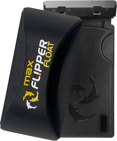 FLIPPER Max Magnetic Aquarium Cleaner – 2-in-1 Flip Scrubber and Scraper, Floating Design for Cleaning Hard-to-Reach Algae and Debris on Glass and Acrylic Tanks up to 3/4" (19mm)