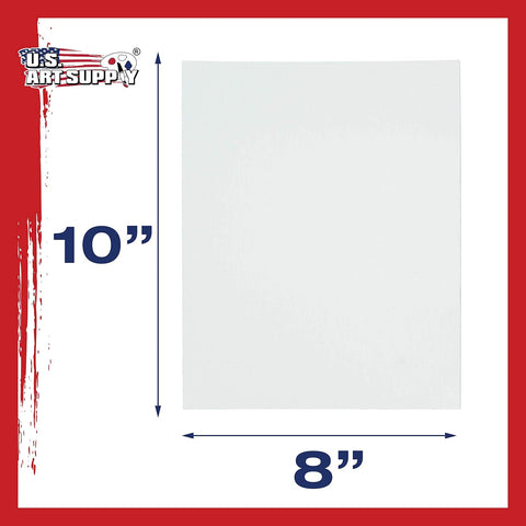 U.S. Art Supply 8 X 10 Inch Art Canvas Board Panels 24 Pack - 8 Ounce