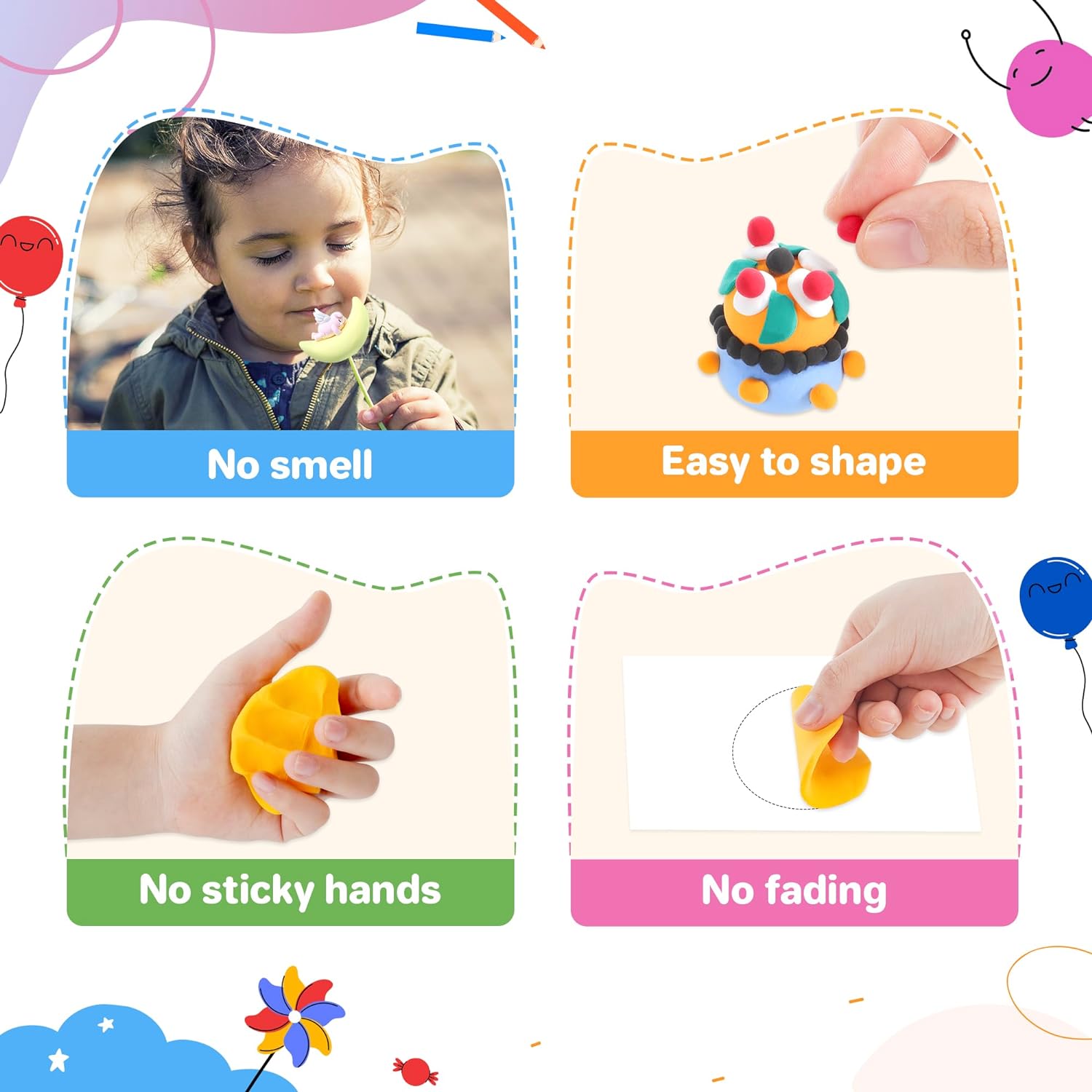 Aestd-ST Air Dry Clay 160 Colors, Modeling Clay for Kids, DIY Magic Clay