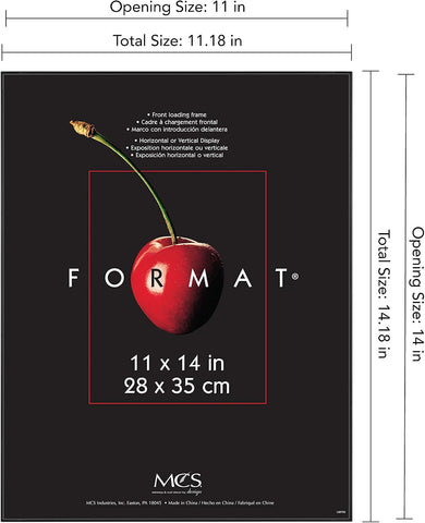 MCS Format Picture Frame, 11x14, Black, Gallery Wall, 6-Pack