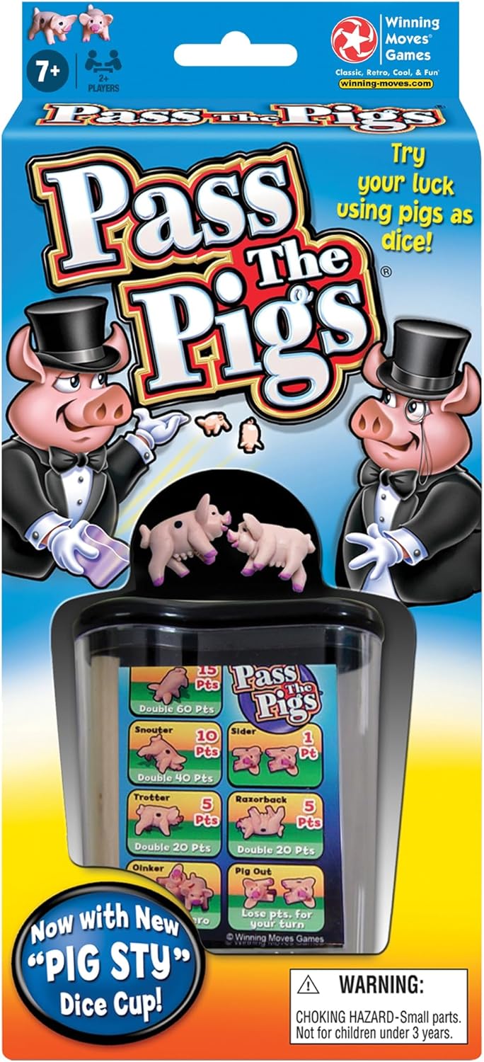 Pass the Pigs, Hilarious Pig Dice Game by Winning Moves Games USA
