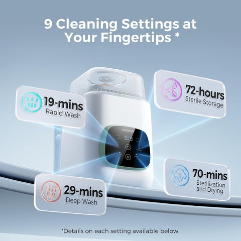 Momcozy KleanPal Pro All-in-One Bottle Washer, Sterilizer & Dryer - White