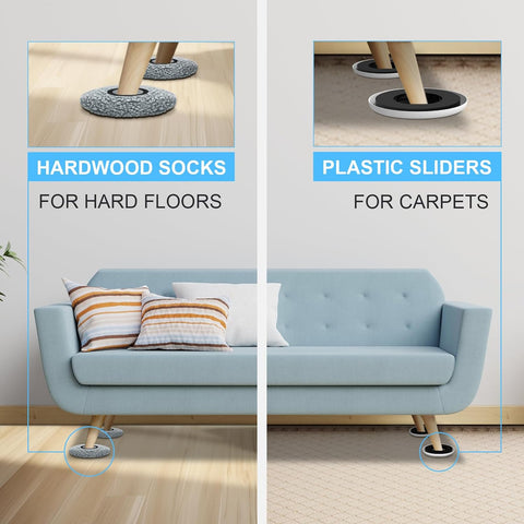 New Upgrade Furniture Movers Sliders: Multi-Surface Furniture Sliders