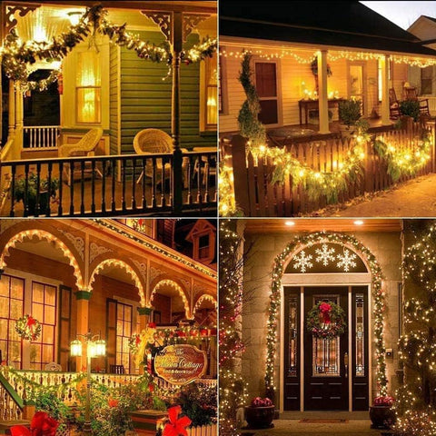 Joomer Solar Fairy Lights, 4Pack Total 104FT 320LED Lights, Warm White