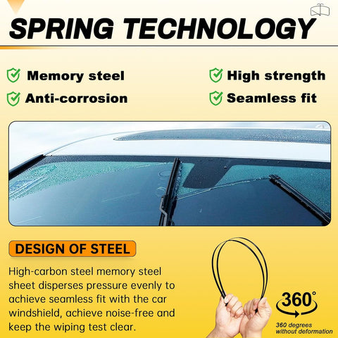 AUTOBOO 18" and 18" Windshield Wipers Blades (Pack Of 2)