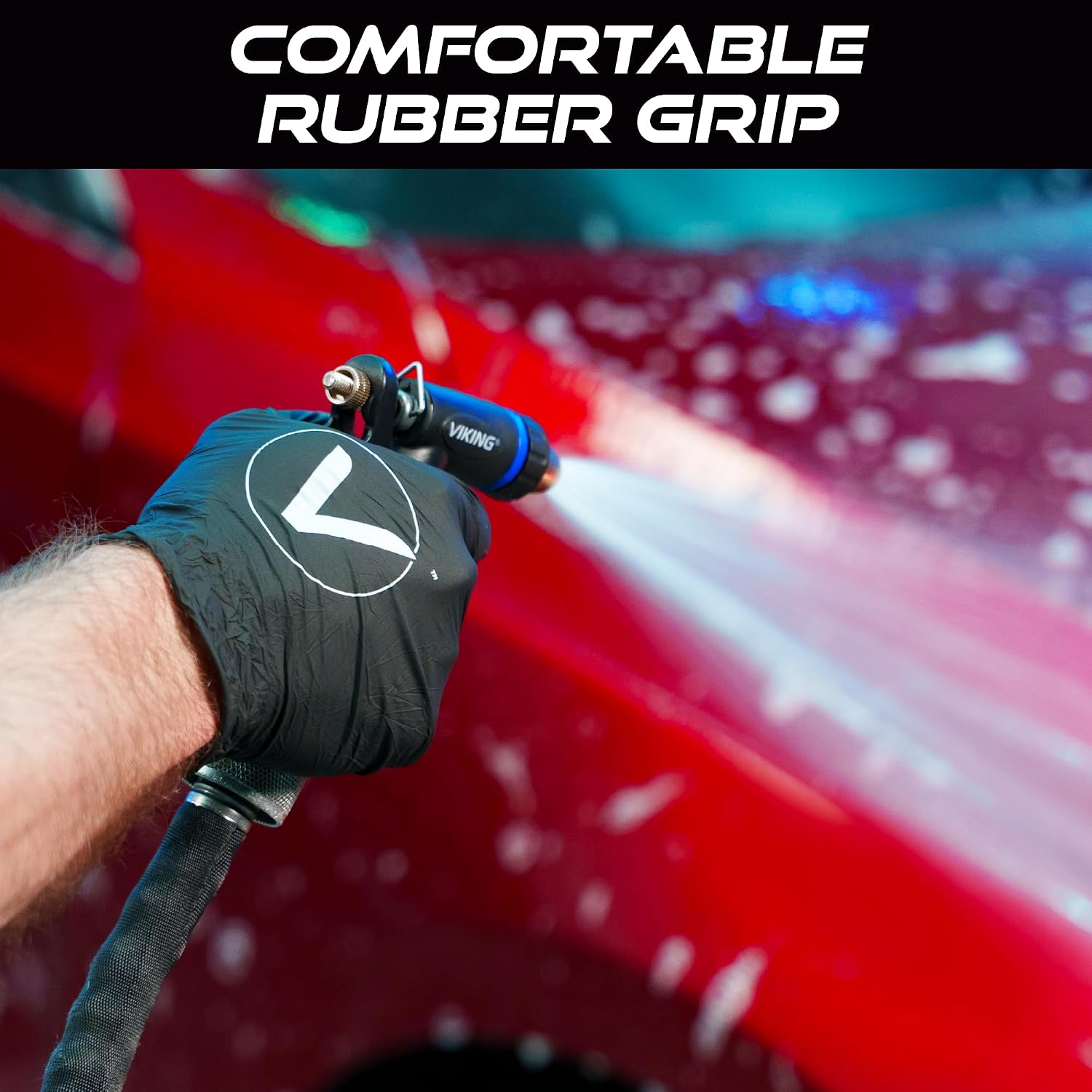 VIKING Hose Nozzle, Adjustable and Heavy-Duty for Cars and Home