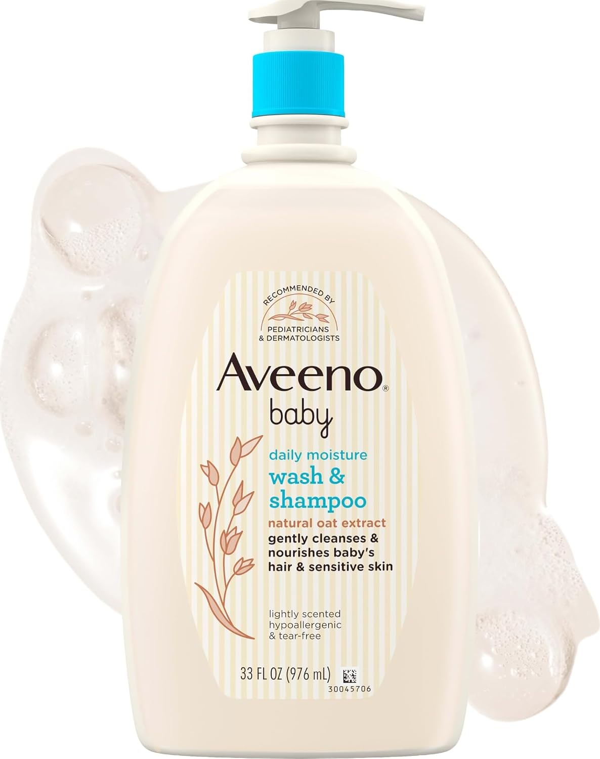Aveeno Baby Daily Moisture Body Wash & Shampoo with Oat Extract, 33 fl. oz