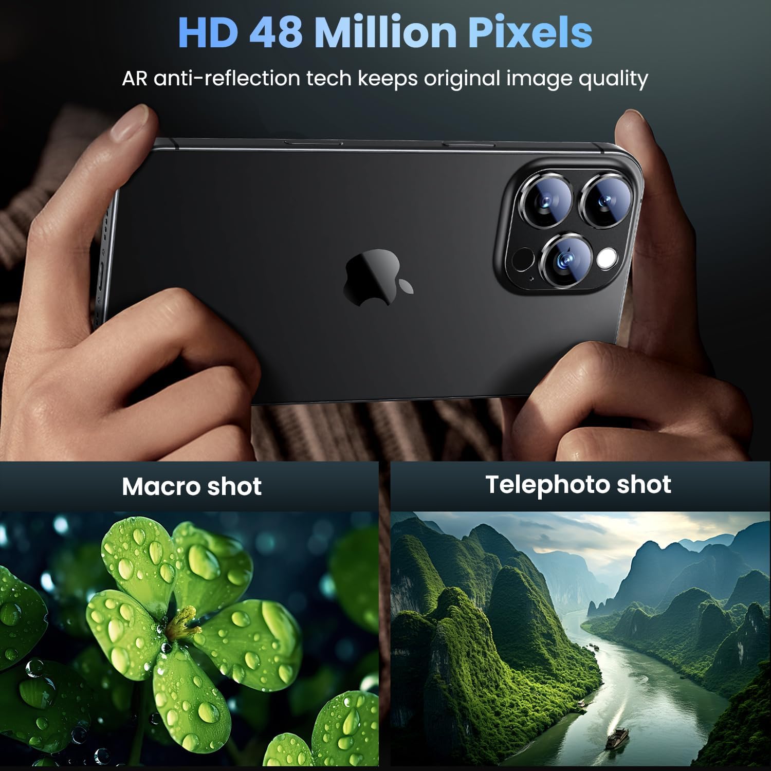 Uyiton for iPhone 16 Pro/iPhone 16 Pro Max Camera Lens Protector