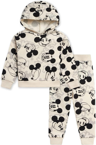 Disney Mickey Mouse Christmas Fleece Pullover Hoodie & Jogger Pants Outfit Set Newborn to Big Kid Sizes (0-3 Months - 14-16)
