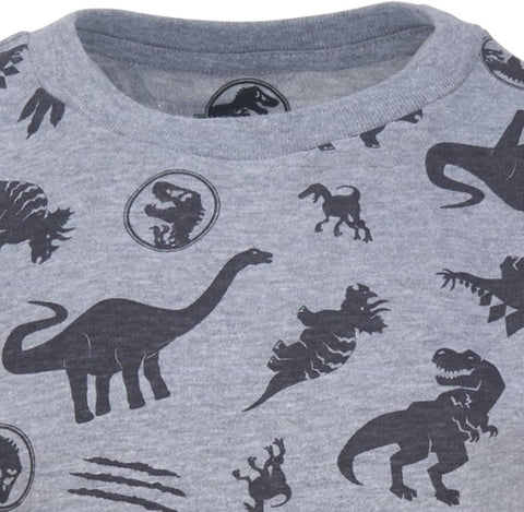 Jurassic World Jurassic Park T-Rex Boys' 3-Pack Short Sleeve Tees Toddler to Big Kid