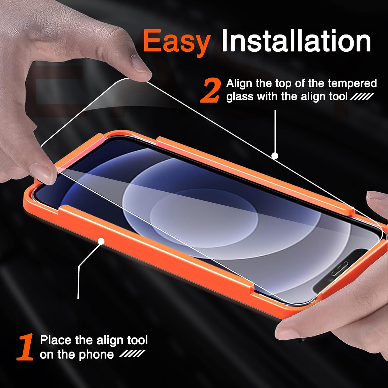 Milomdoi Screen Protector for Apple iPhone 12, Tempered Glass