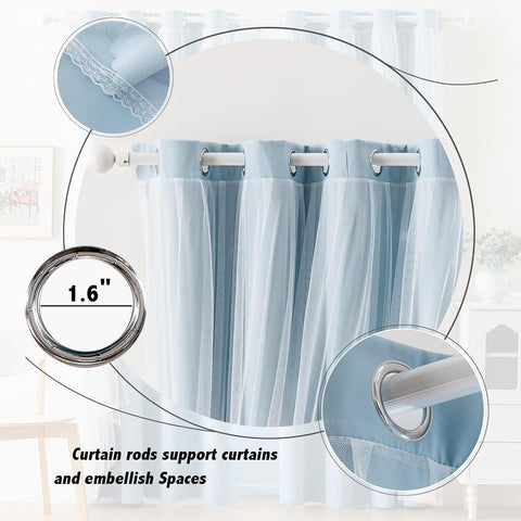 Anytime Blackout and Sheer Layered Curtains Solid Grommet Top Window Panels