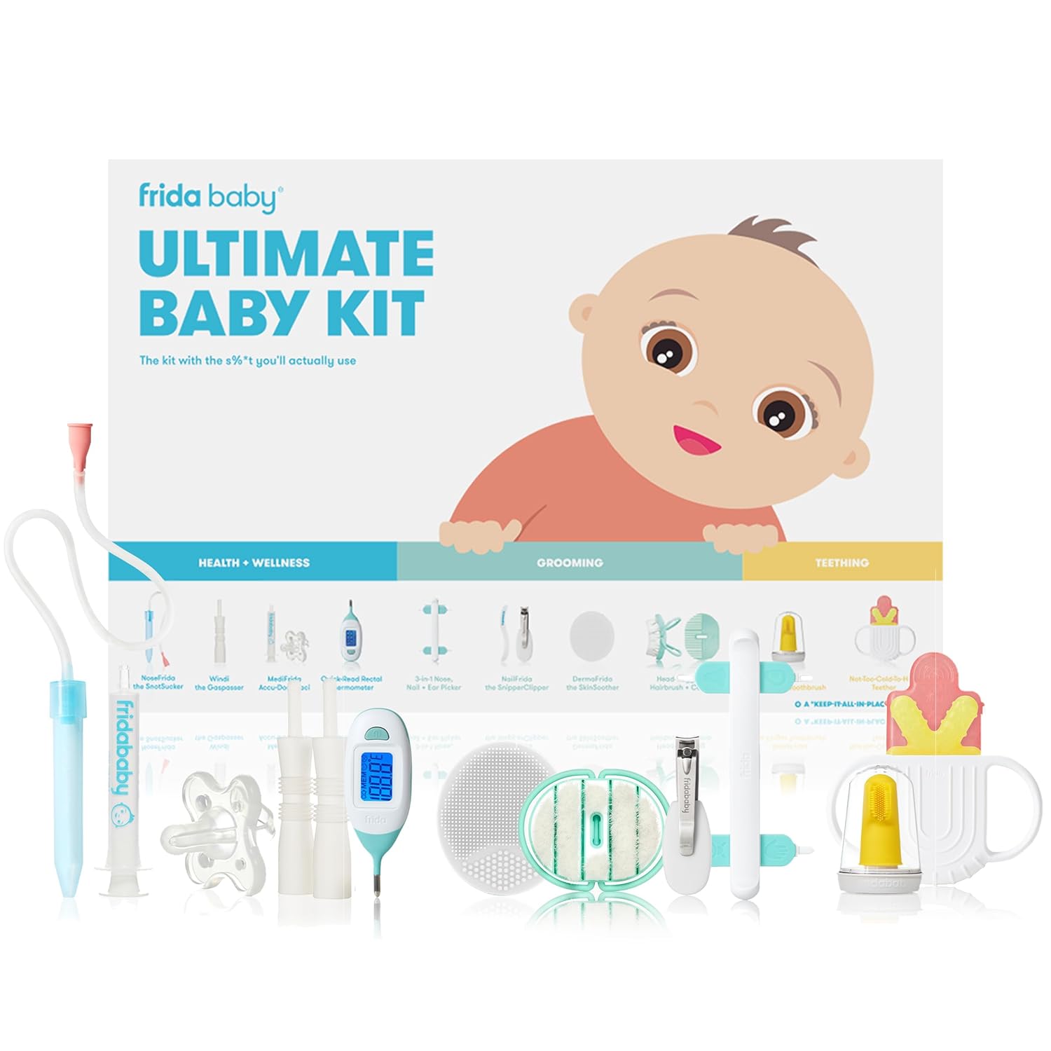 Frida Baby Ultimate Baby Kit, 10 Piece Newborn & Infant Essentials Gift Set