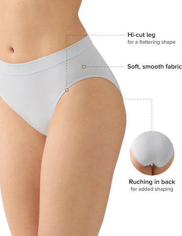 Wacoal Women's B-Smooth Seamless Hi-Cut Brief Panty, 834175