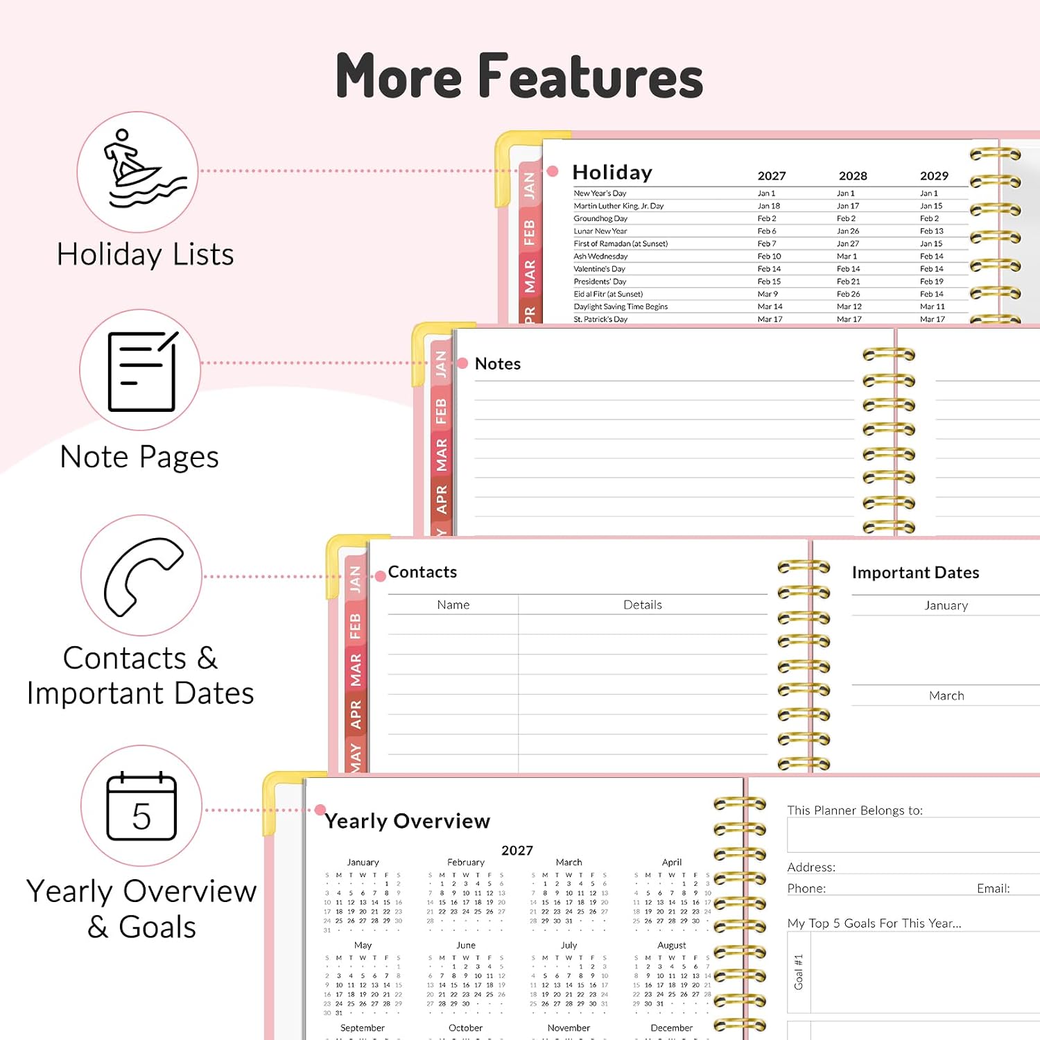 Forvencer Planner 2027-2028, 18 Month Calendar Planner, Jan 2027-June 2028