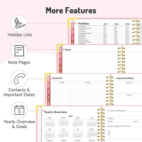 Forvencer Planner 2027-2028, 18 Month Calendar Planner, Jan 2027-June 2028