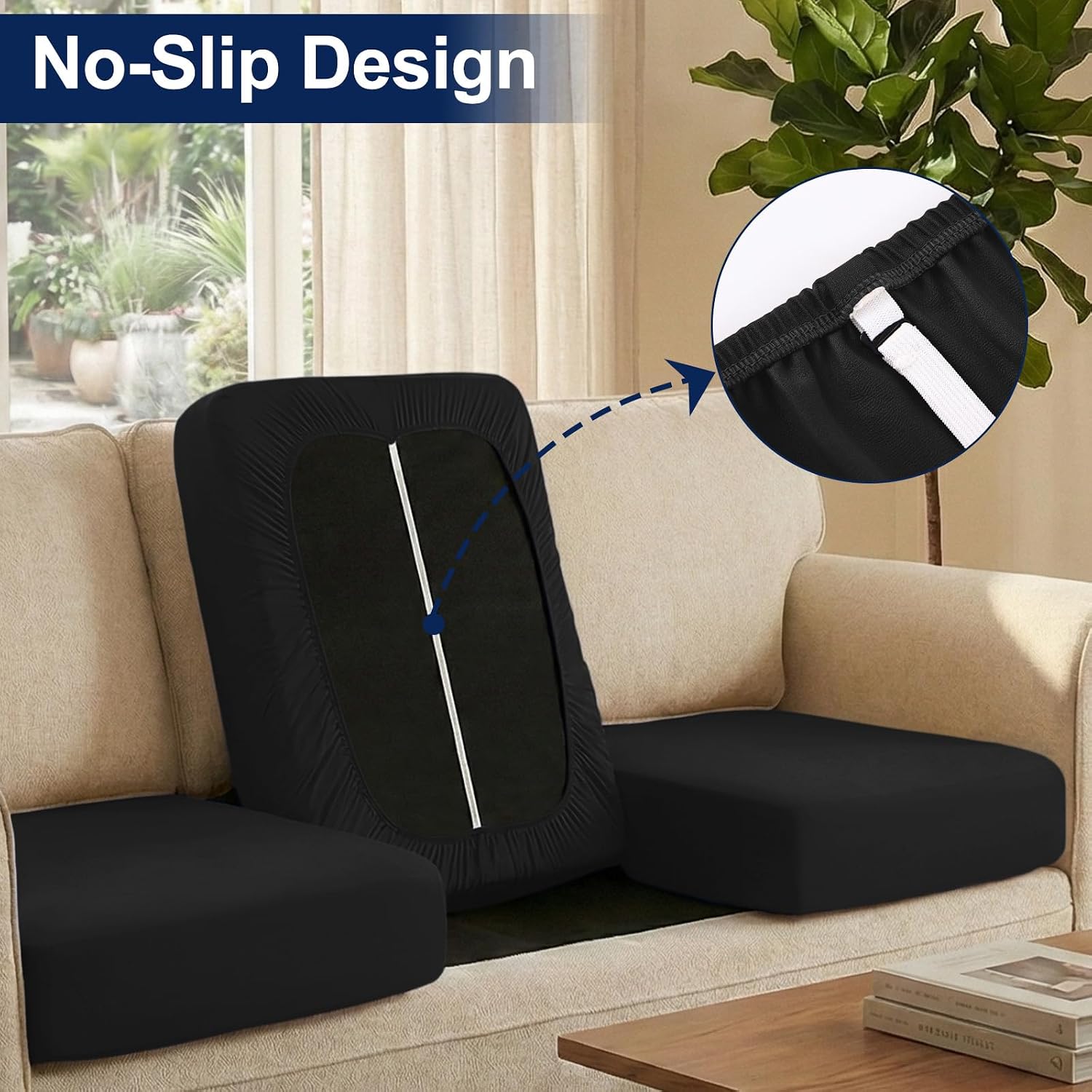 Smiry Waterproof Patio Cushion Covers, Stretch Outdoor Furniture Covers