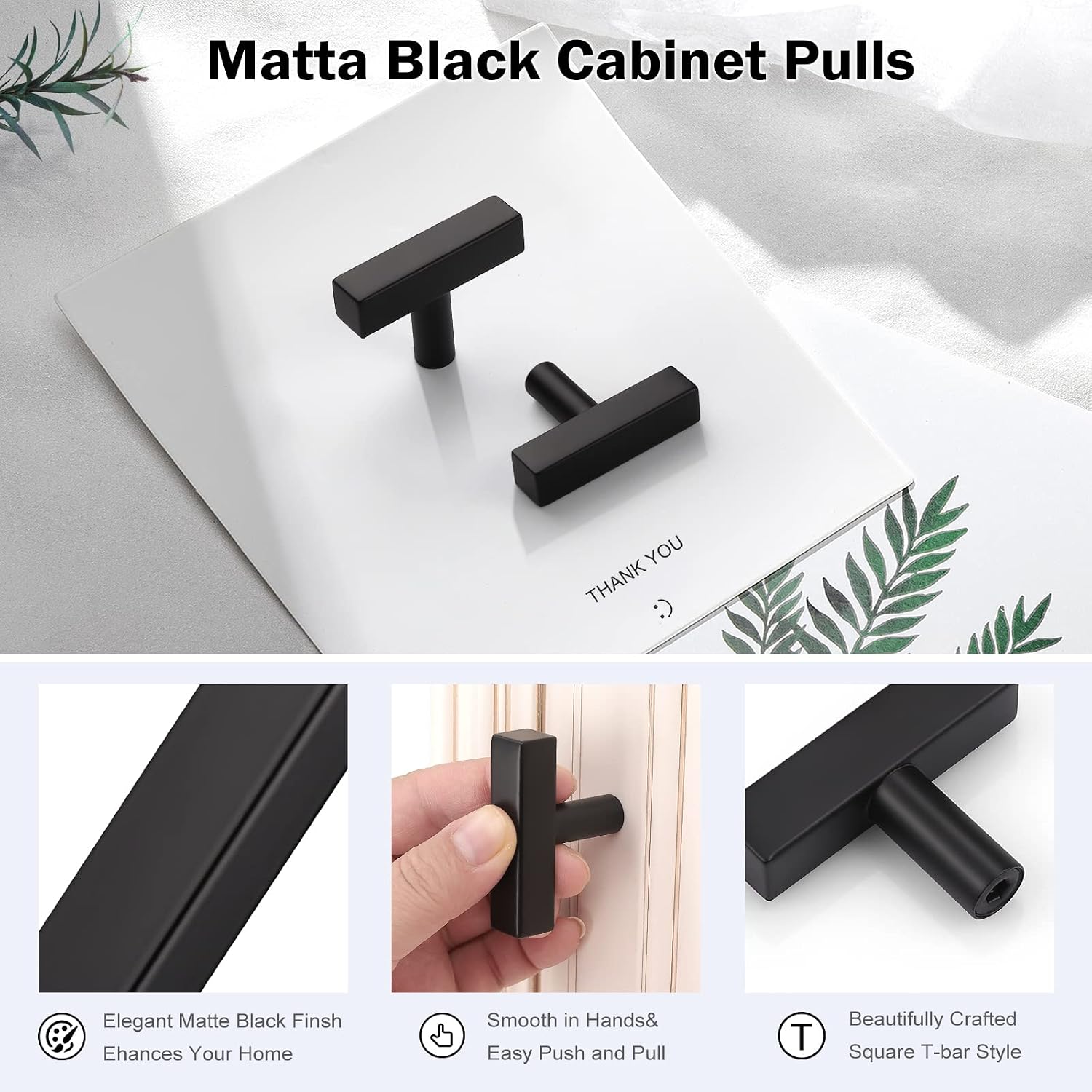 KNOBWELL 30 Pack Single Hole Black Drawer Knobs 2 inch, Black Cabinet Knobs Dresser Drawer Knobs Cupboard Pulls for Kitchen Bathroom Bedroom