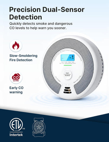 X-Sense Smoke Detector Carbon Monoxide Detector Combo, SC07, 1-Pack