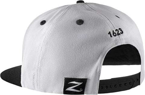 Avedis Zildjian Company Zildjian White 6 Panel Snapback Hat, One-Size Fits Most Adults