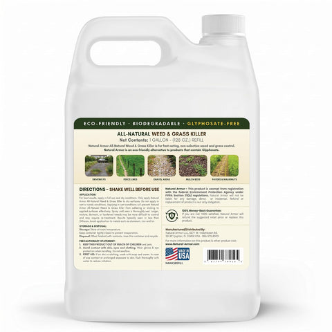 Natural Armor Weed & Grass Killer - 1 Gallon (128 oz) w/Sprayer (128 OZ. Gallon)
