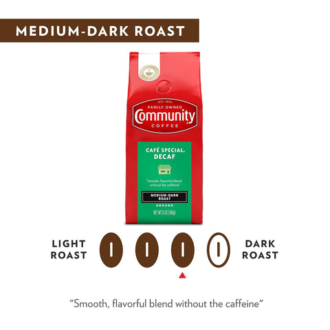 Community Coffee Cafe Special 72 Ounce, Decaffeinated Ground Coffee, 12 Ounce (Pack of 6)