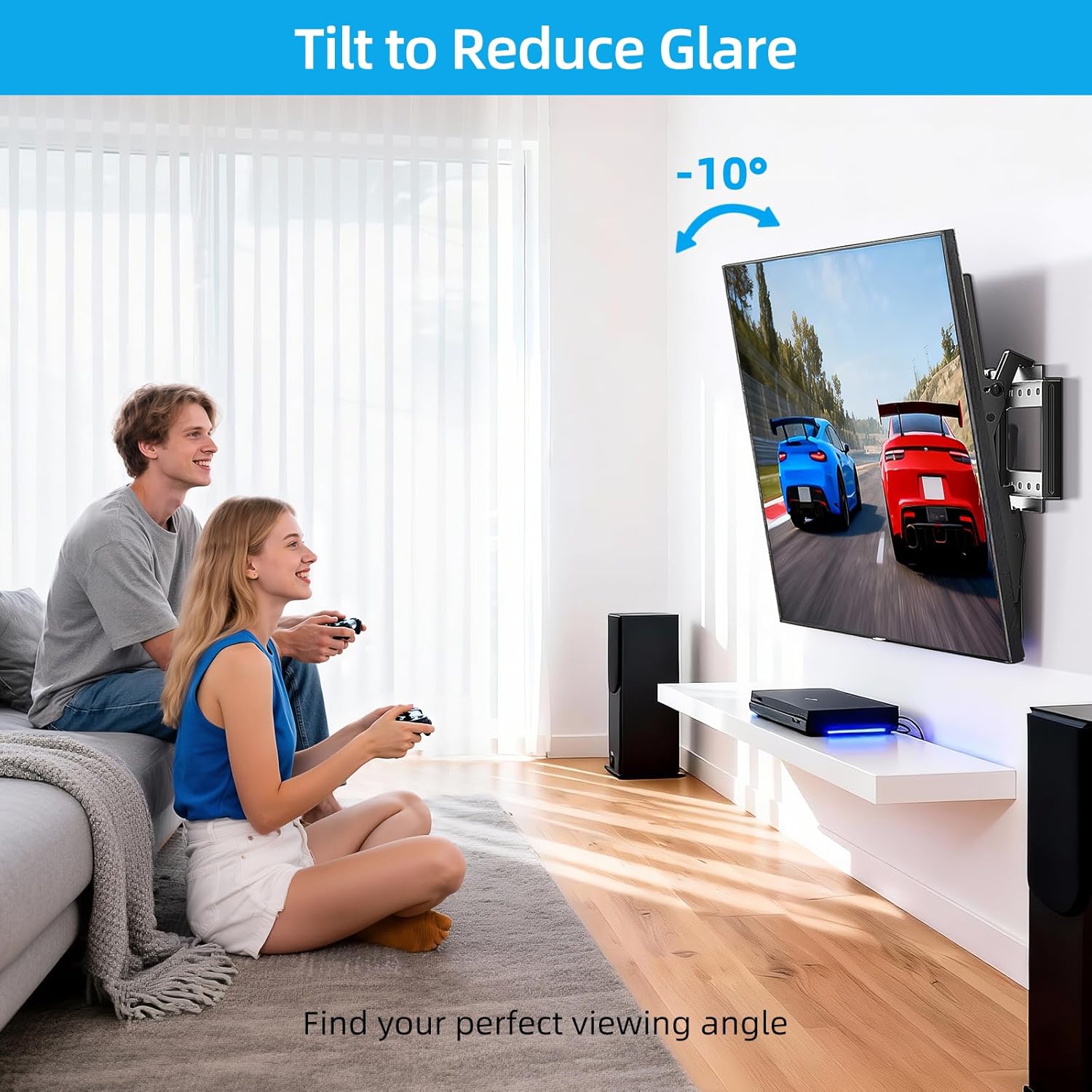 HOME VISION Heavy Duty Tilt TV Wall Mount for 32-86 Inch Flat/Curved Screen